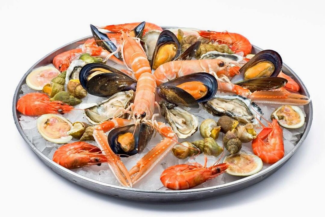 fruits de mer pour la puissance